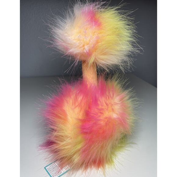Jellycat Sorbet Pompom Plush 10” Yellow Pink Ostrich Bird Stuffed Animal NWT - Picture 4 of 11